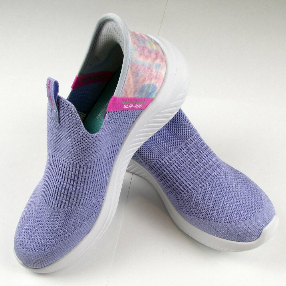 Skechers Slip-Ins Ultra Flex 3.0 Colory Wild Girls Big Kids Size 4 Sneakers Shoe